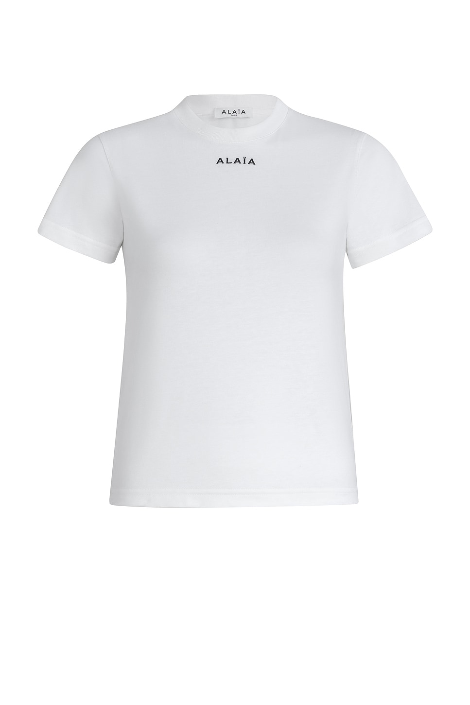 Alaïa Alaia White Cotton T-shirt With Logo Women In Blanc