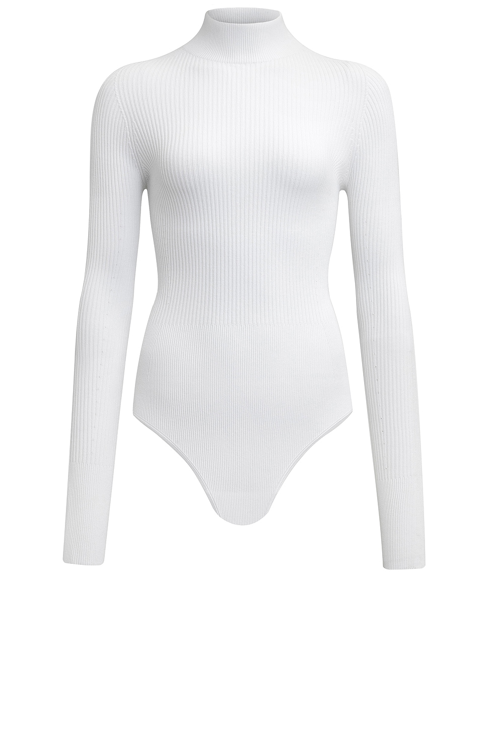 Image 1 of ALAÏA Long Sleeve Bodysuit in Blanc