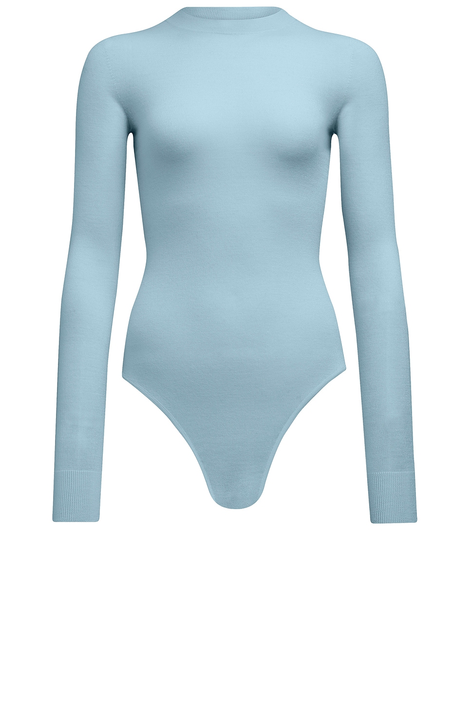 ALAÏA Long Sleeve Bodysuit in Blue