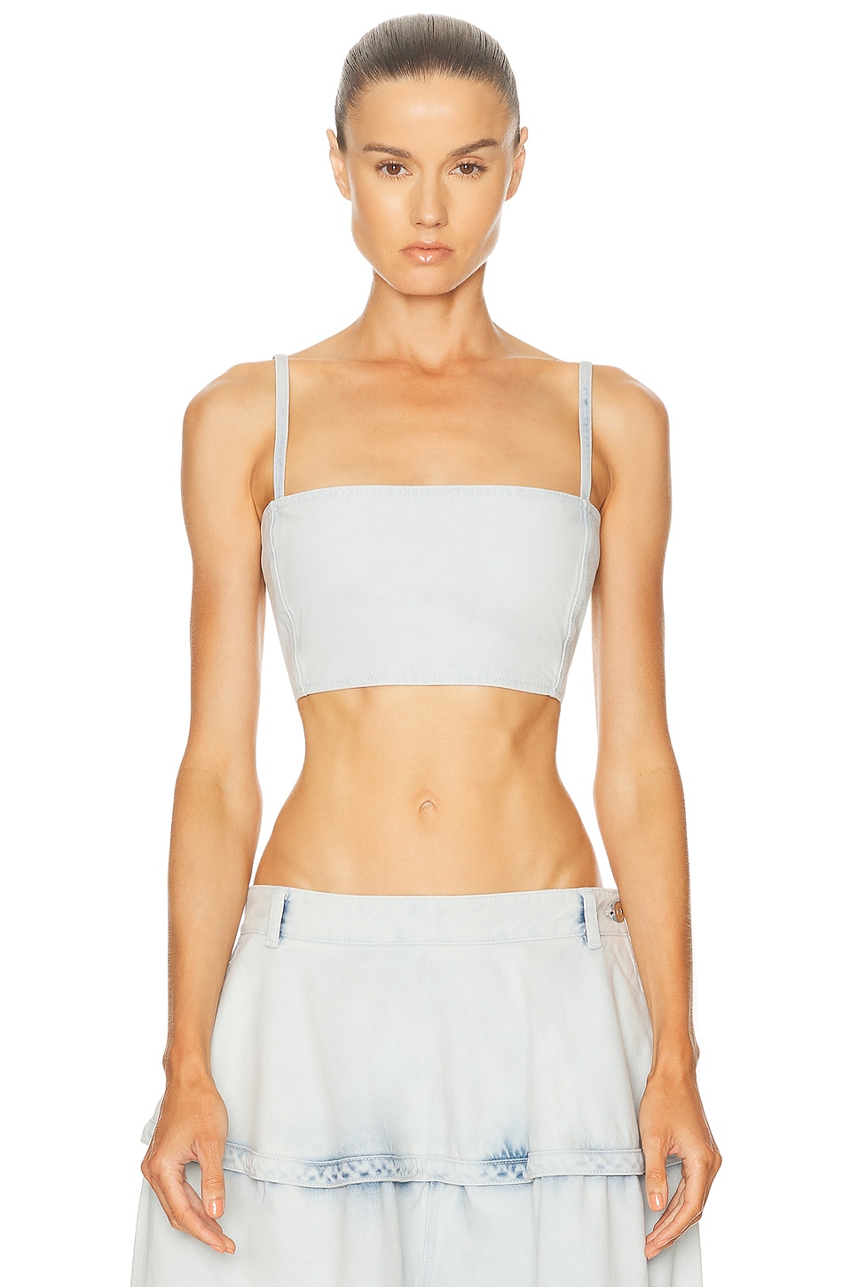 Alaïa Ala?a Bustier Top In Blue