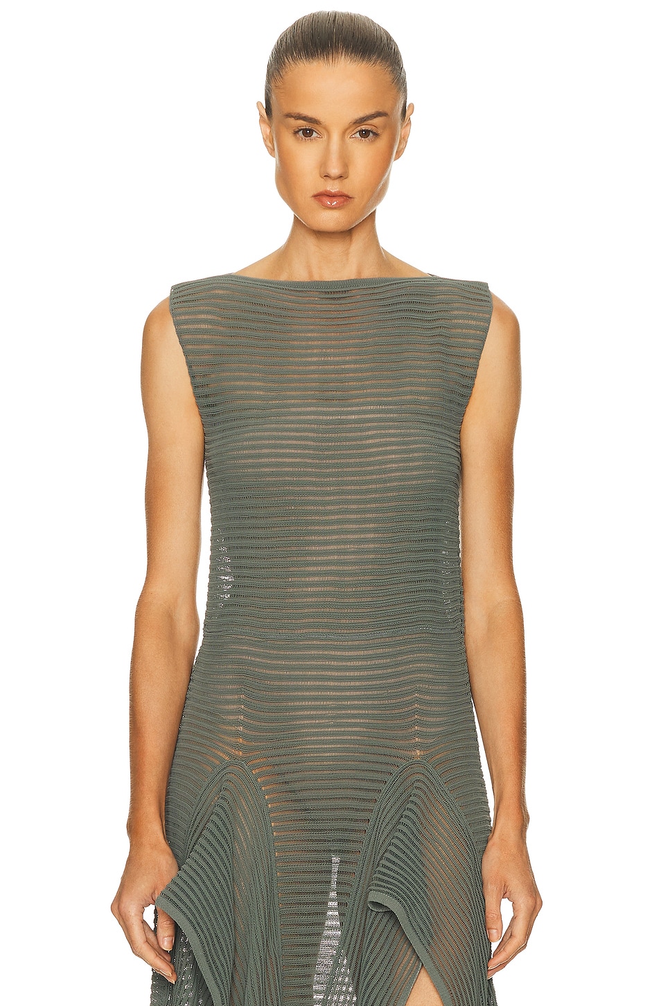 ALAÏA ALA?A Bustier Bodysuit in nude