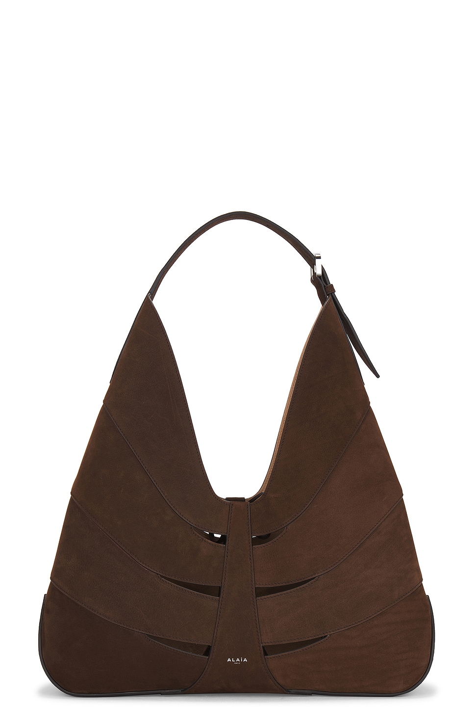 ALAÏA Delta Hobo Bag in Chocolate