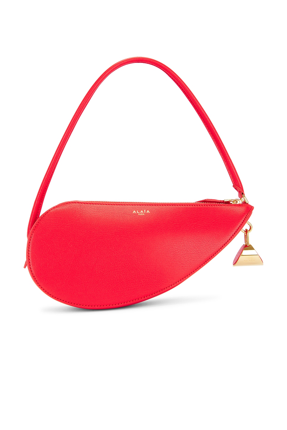 Shop Ala?a Le Demi-coeur Bag In Rouge Vif