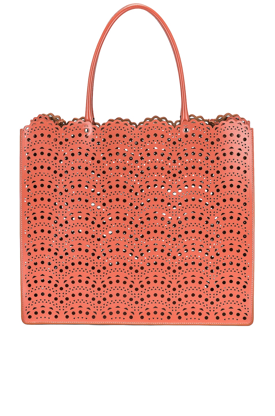 ALAÏA Garance 36 Leather Tote in Pink