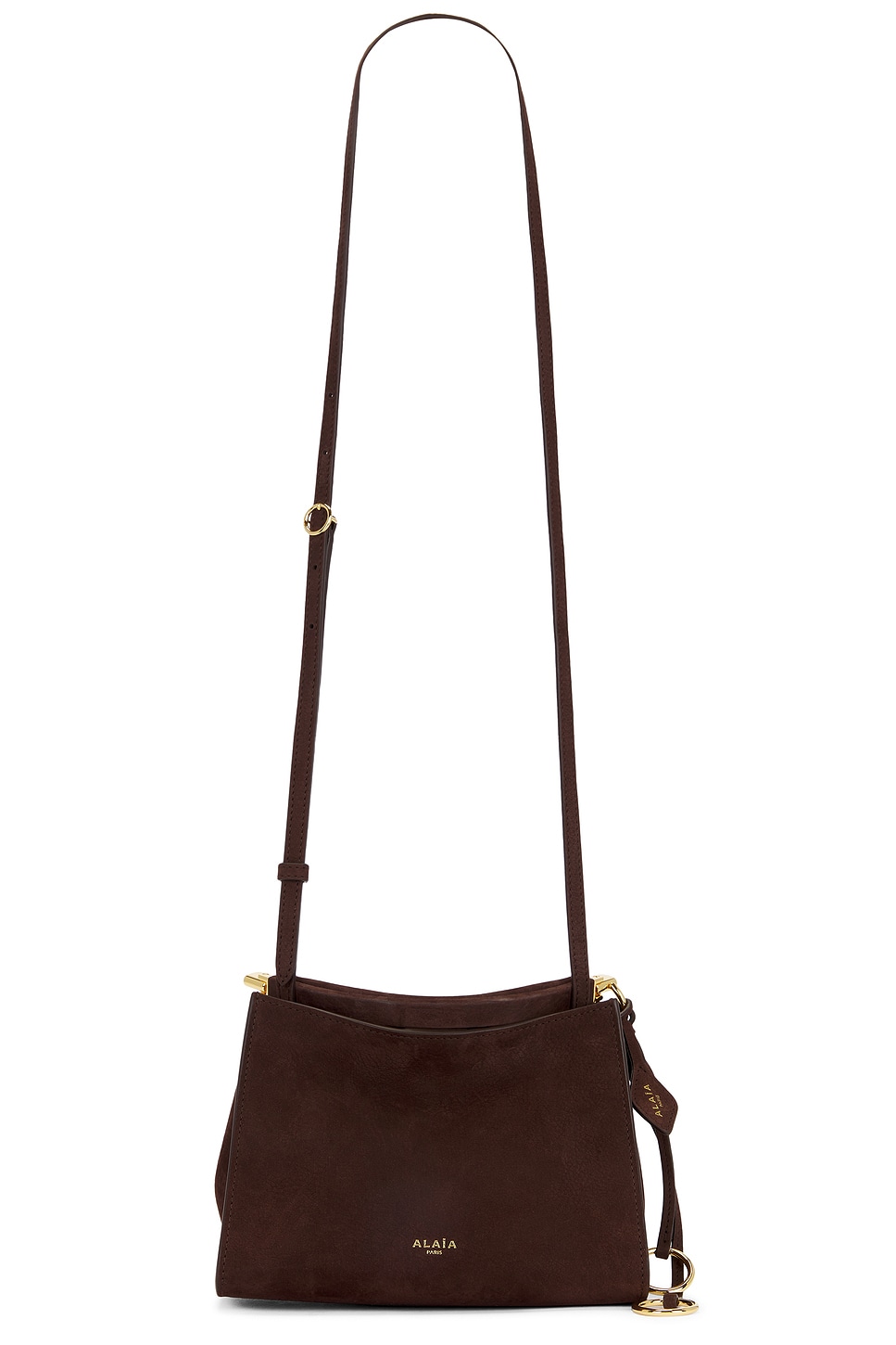Alaïa Le Click Medium Square Bag In Nubuck In Brown