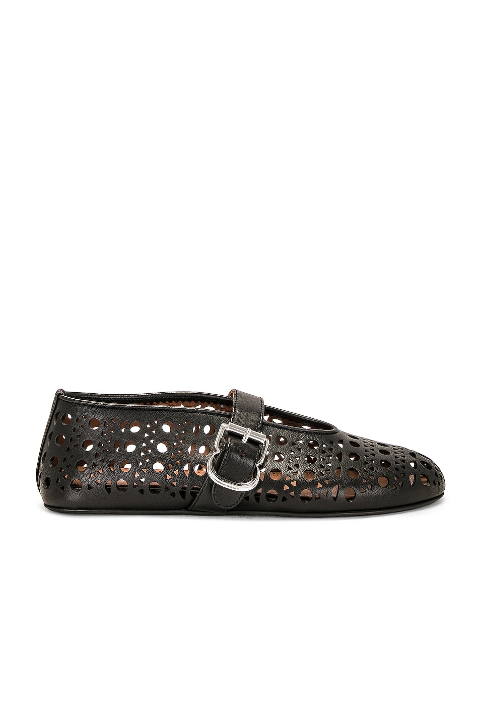 ALAA Ballerina Flat in Noir | FWRD