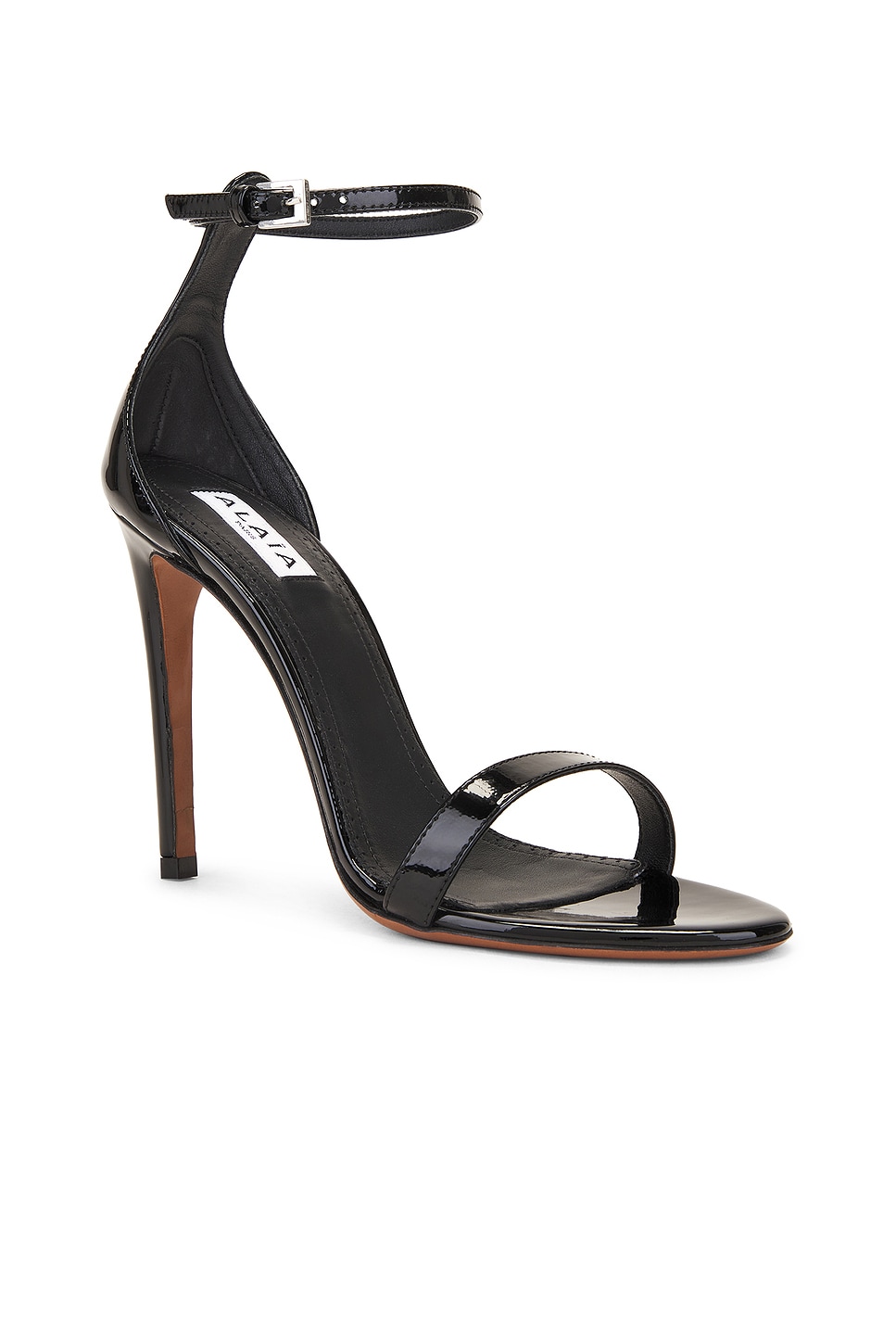 Shop Alaïa Ankle Strap Sandal In Noir