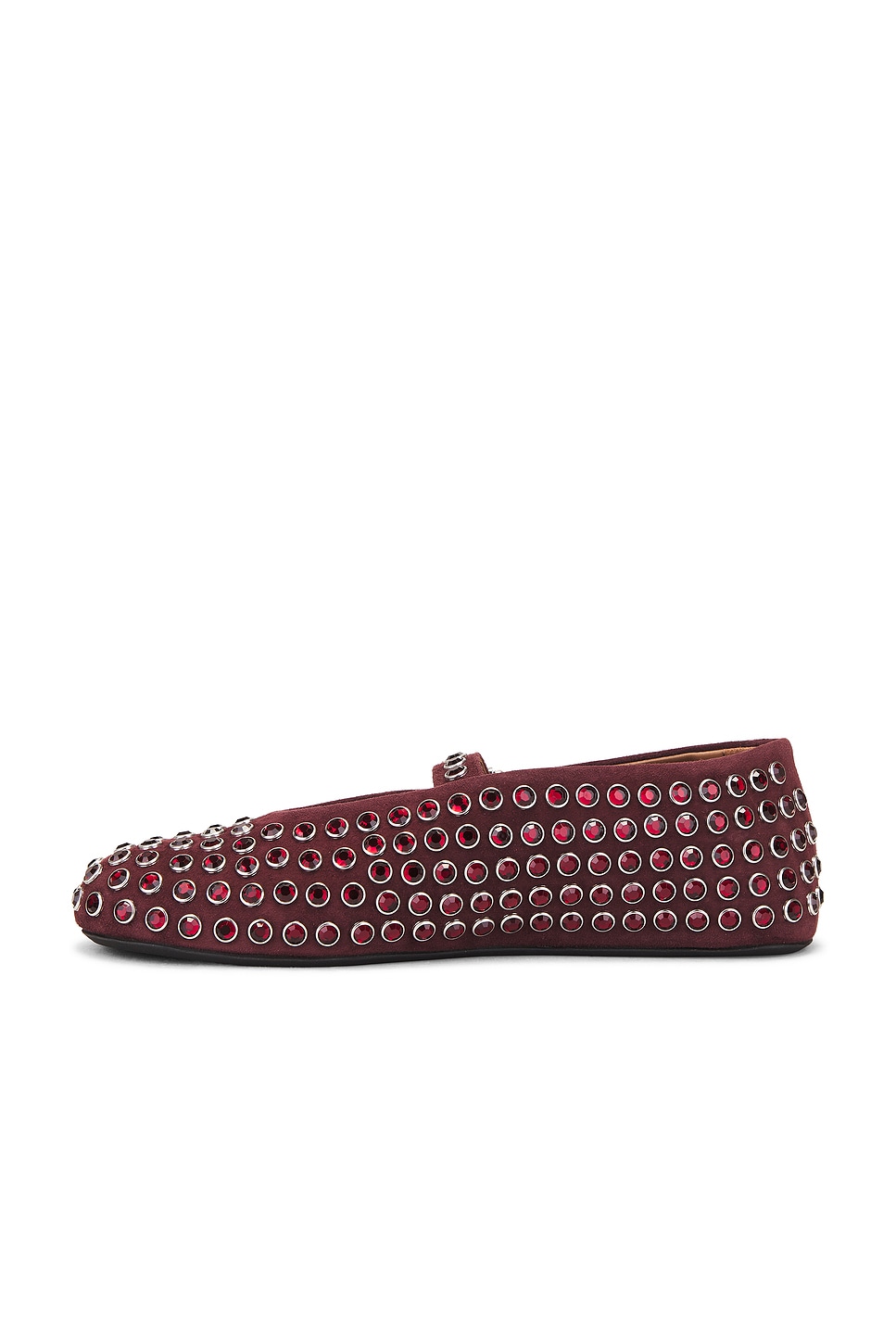 Alaia Women's Ballet Flat Red Suede 293225