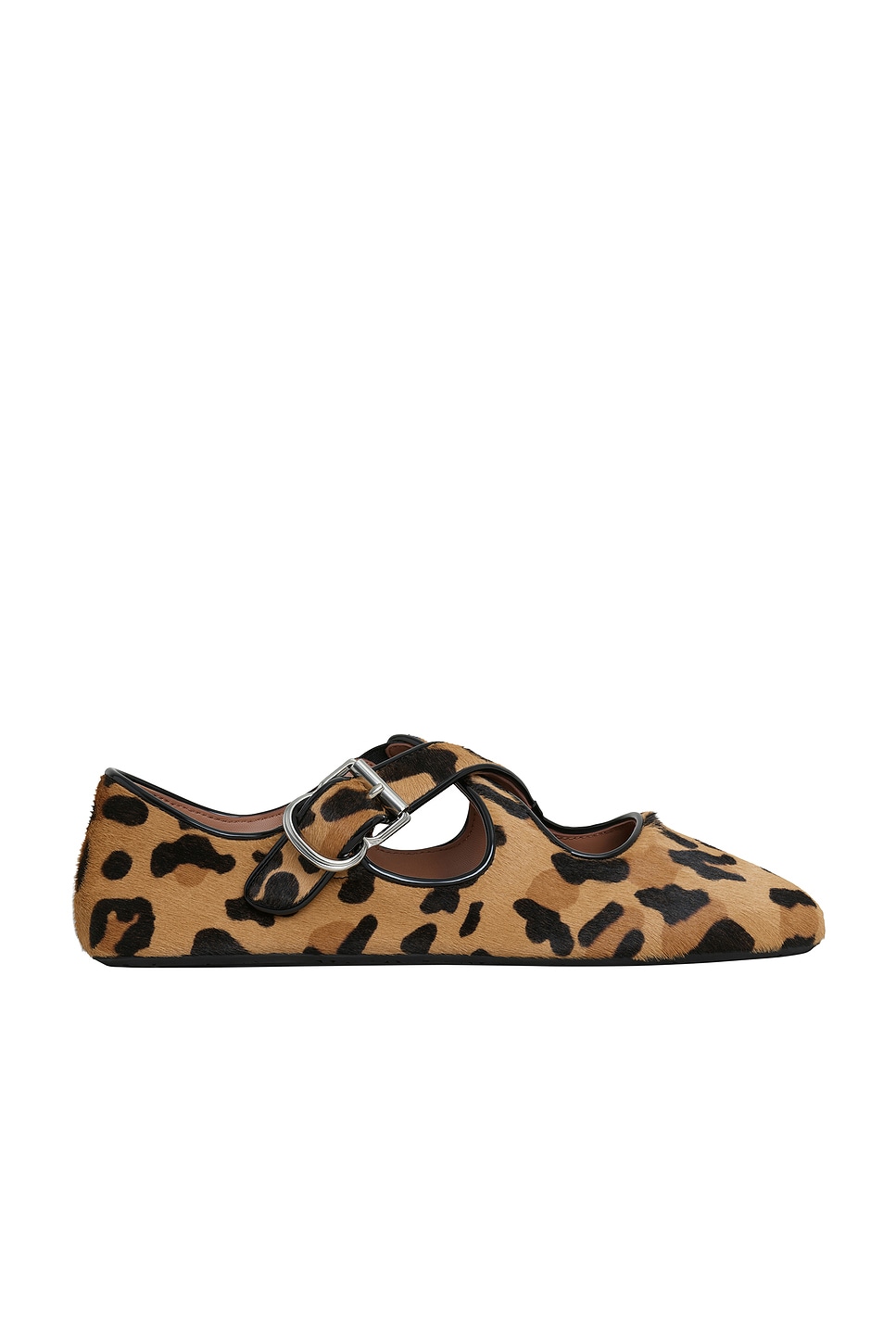 Image 1 of ALAÏA Criss Cross Ballet Flat in Brun Sepia