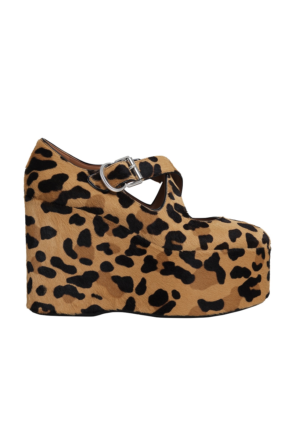 Image 1 of ALAÏA Criss Cross Wedge in Brun Sepia