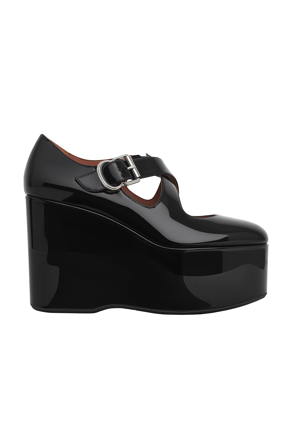 Image 1 of ALAÏA Criss Cross Wedge in Black