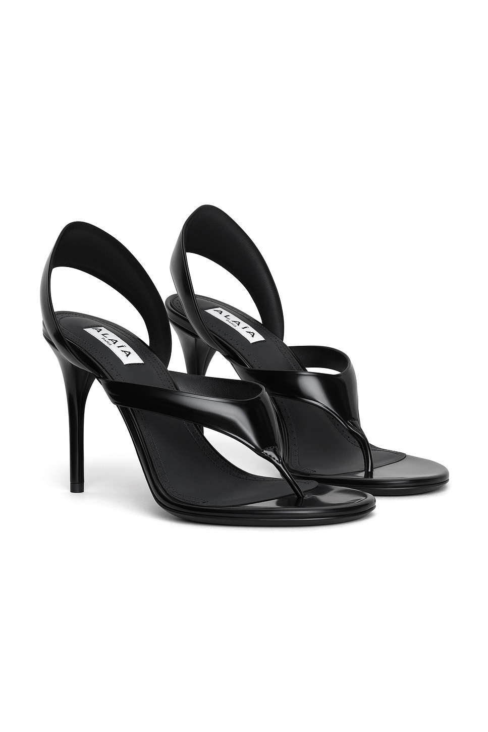Image 1 of ALAÏA ALAΪA Thong Sandal in Noir