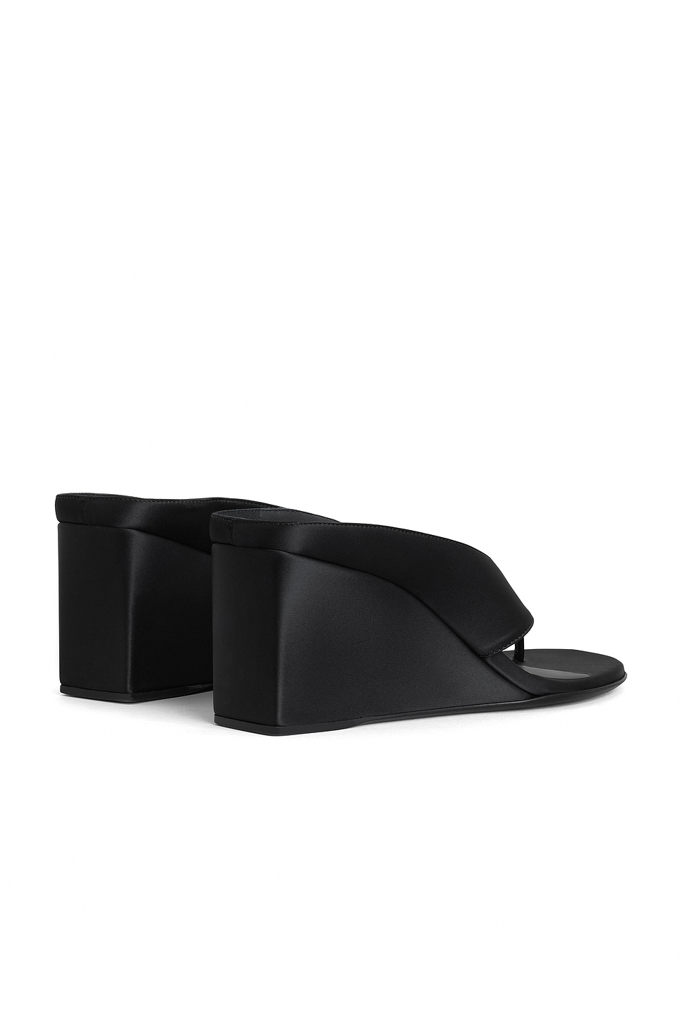 Alaïa Womens Black Thong-strap 75 Wedge-heel Leather Mules In Noir