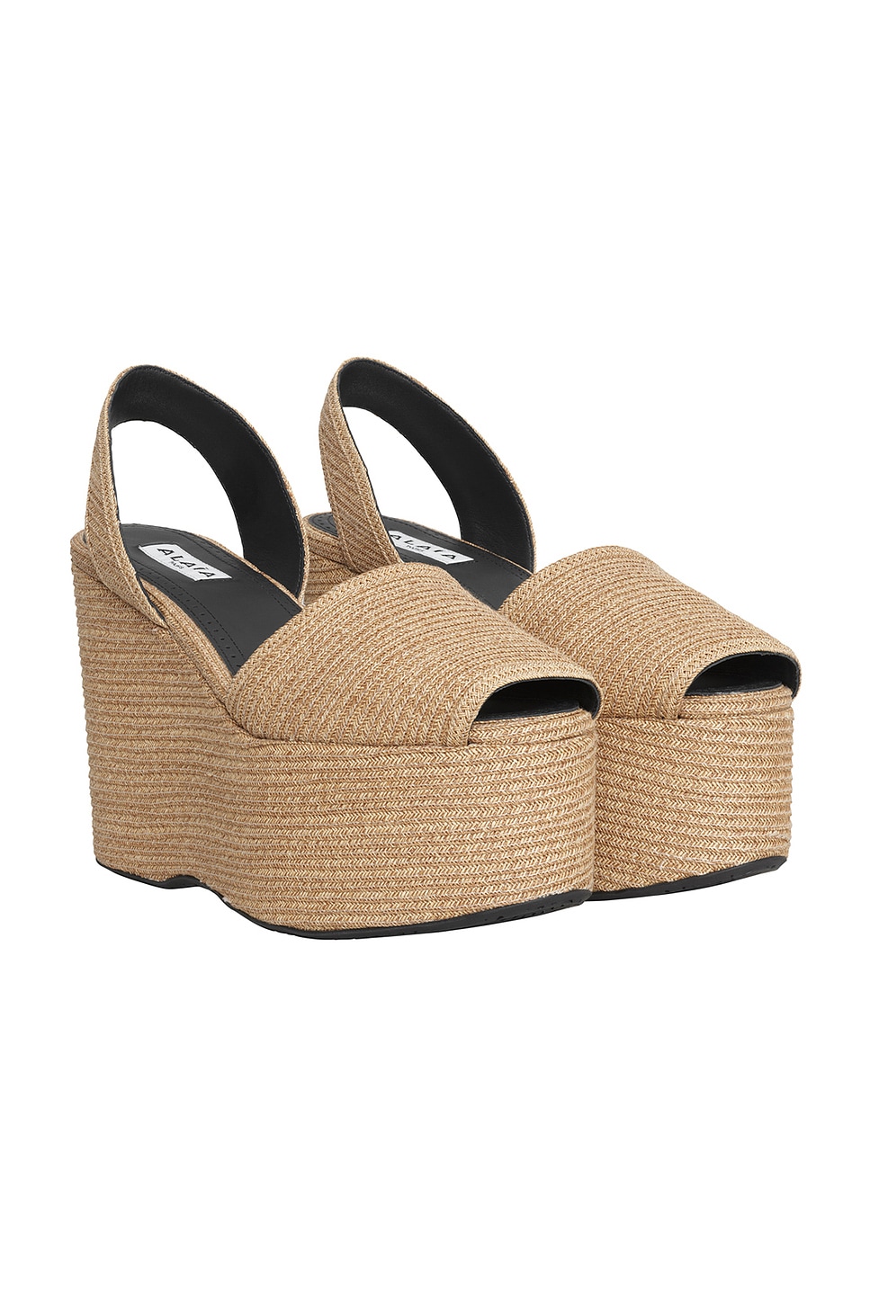 Image 1 of ALAÏA ALAΪA Slingback Wedge in Naturel