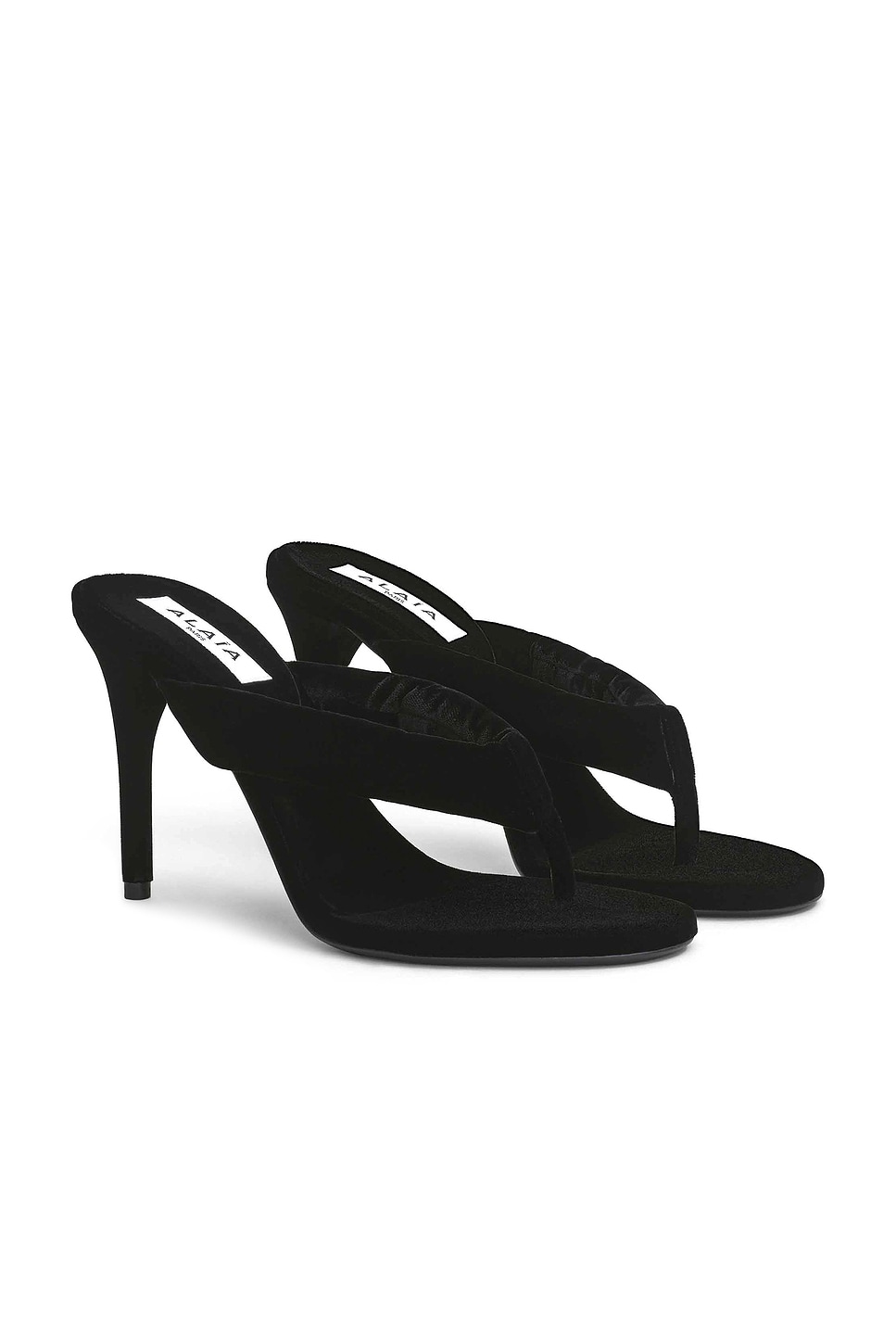 Image 1 of ALAÏA Thong Mule in Noir