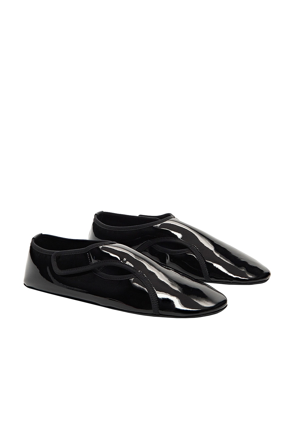 Image 1 of ALAÏA ALAΪA Patent Slippers in Noir