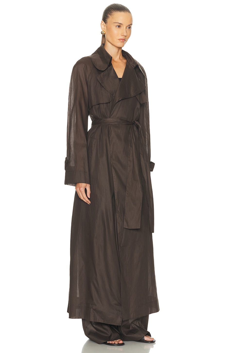 Adam Lippes Jupiter Trench Coat In Brown