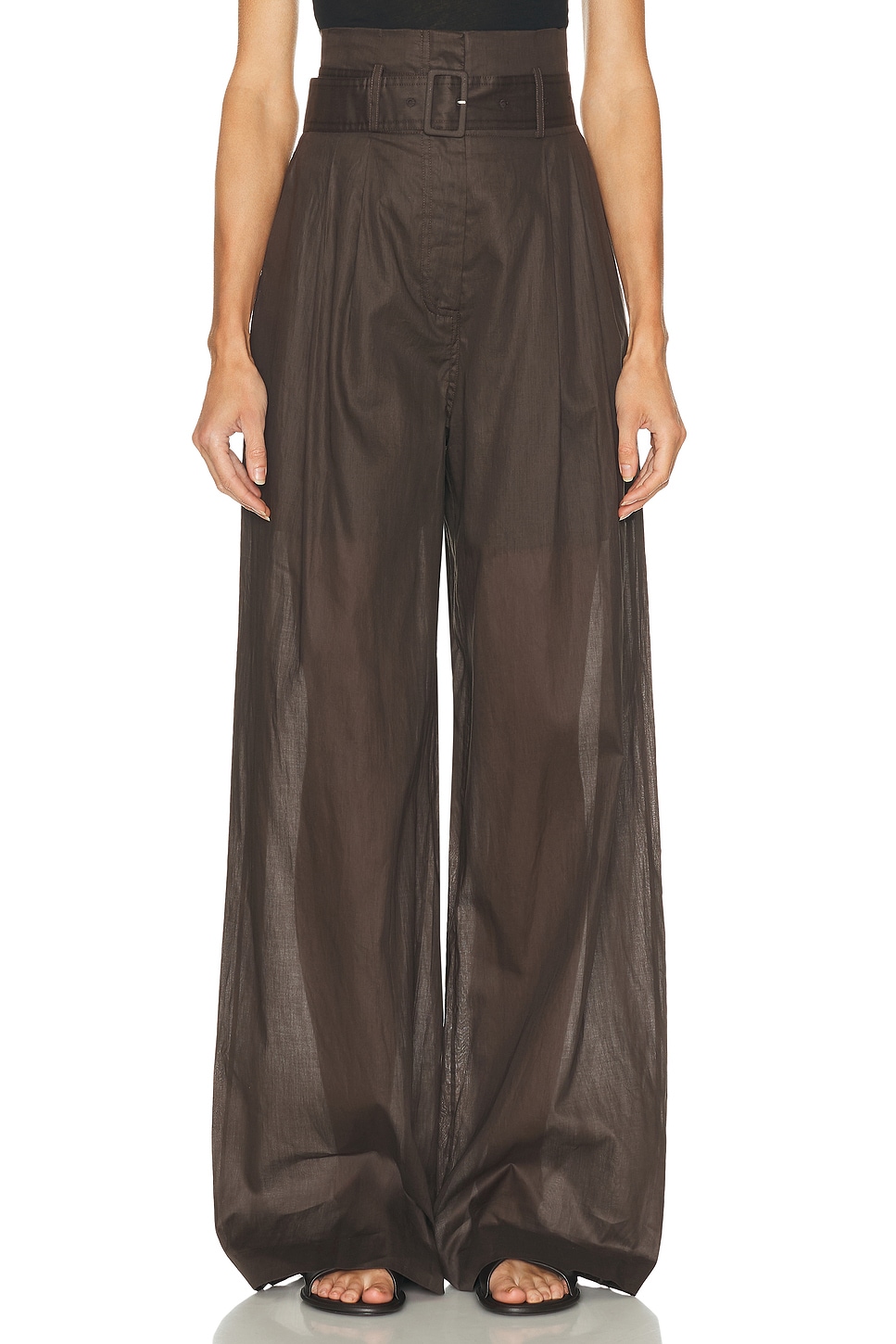 Image 1 of Adam Lippes Jericho Pant in Ebony