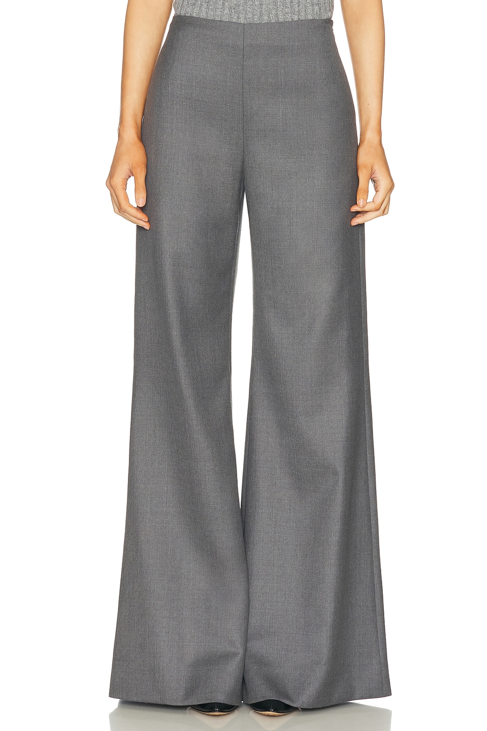 Image 1 of Adam Lippes Lamy Pant in Heather Grey