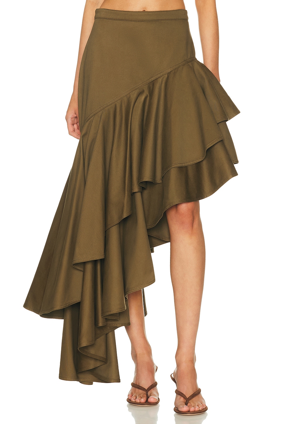 Adam Lippes Cortes Skirt In Green