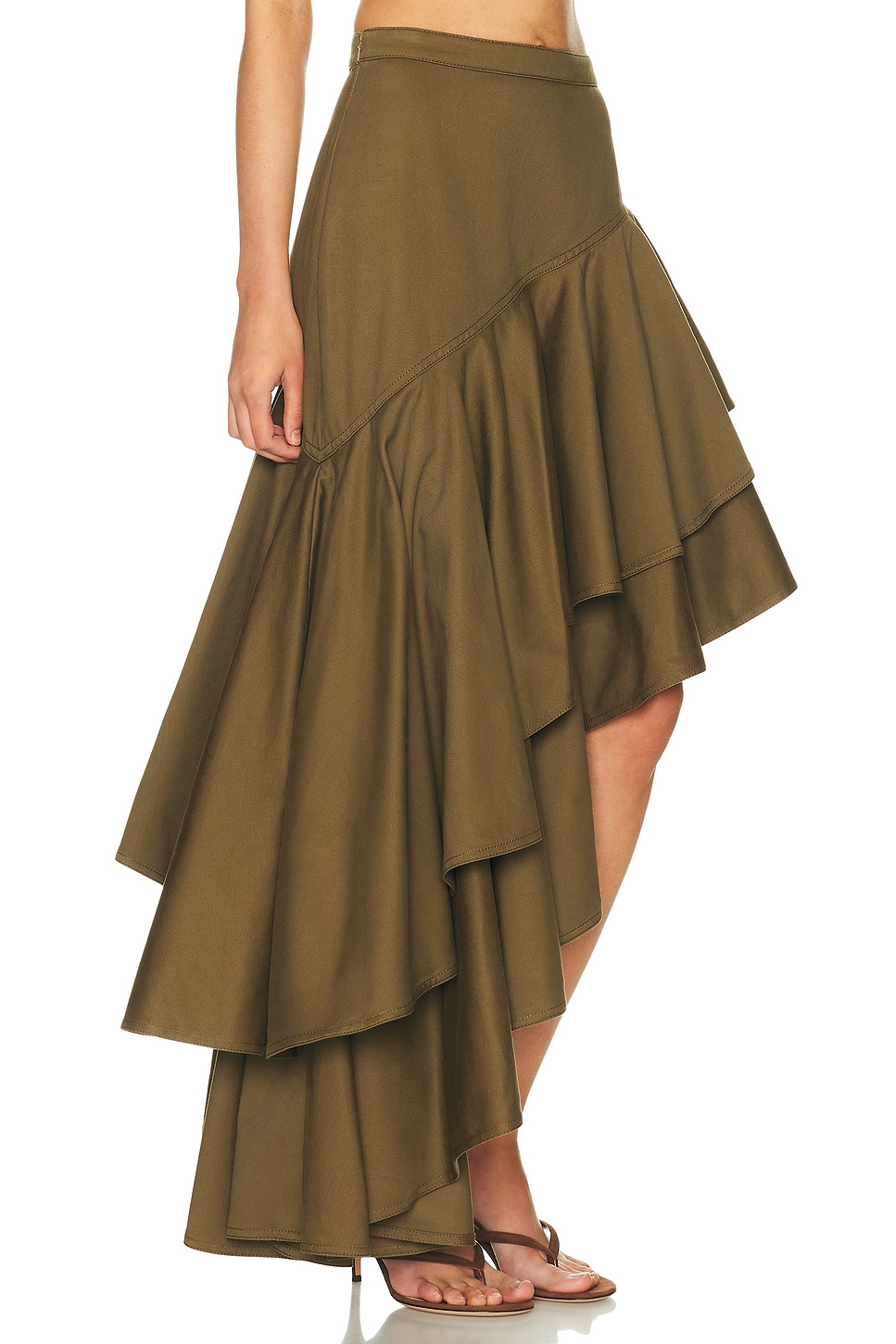Adam Lippes Cortes Skirt In Green