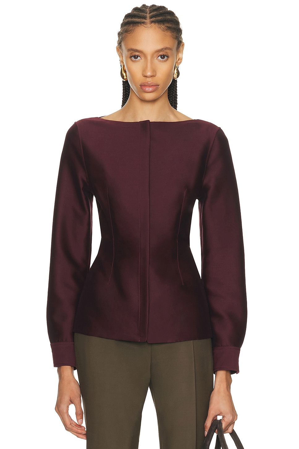 Image 1 of Adam Lippes Souline Top in Aubergine