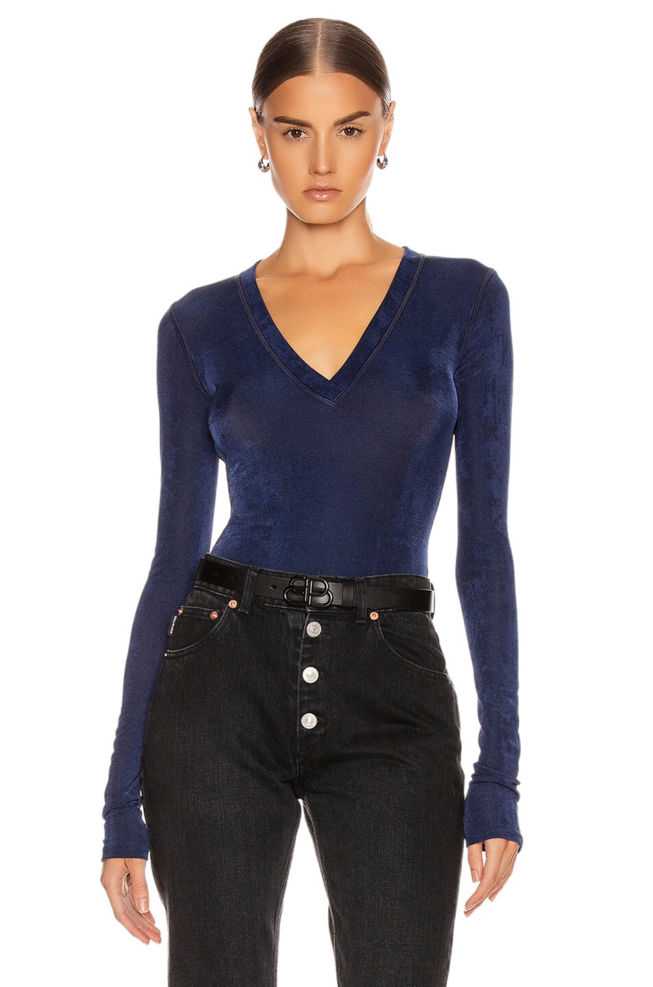 Image 1 of ALIX NYC Perry Bodysuit in Midnight