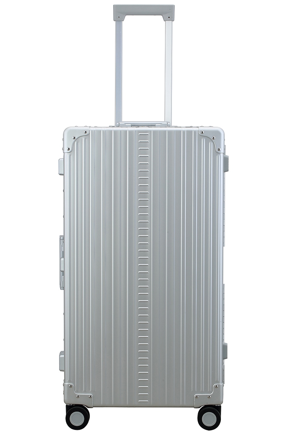 International Trunk Checked 30 Suitcase in Metallic Silver