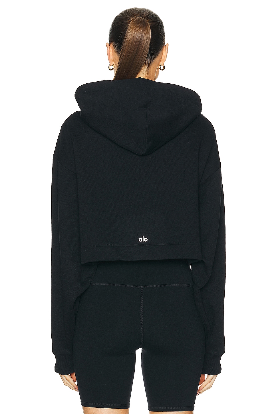 alo Bae Hoodie in Black FWRD