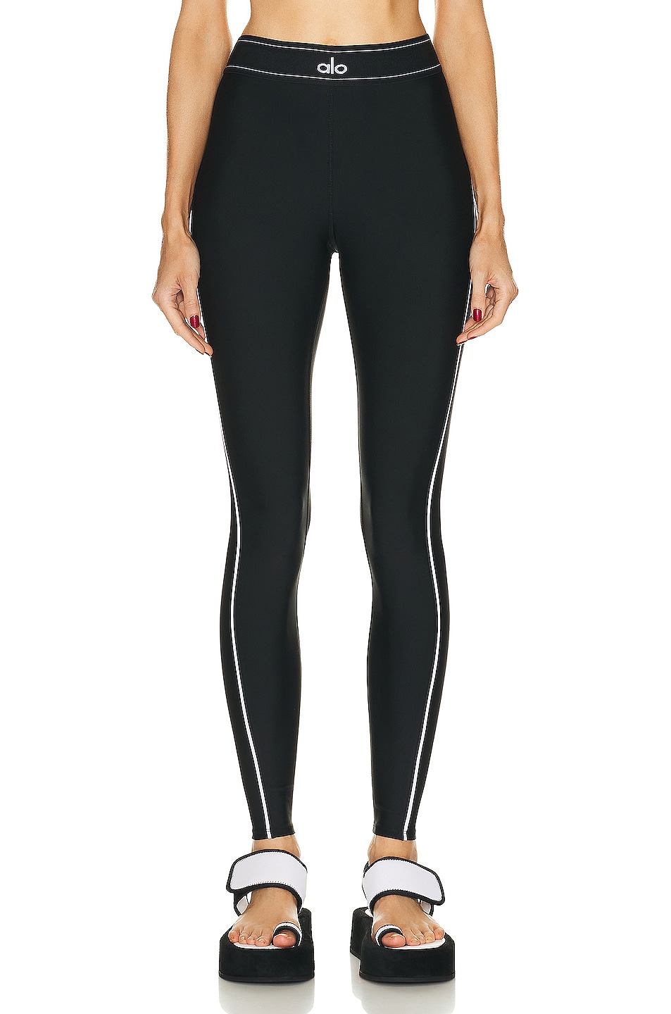 Image 1 of alo Airlift High-waist Suit Up Legging in Black & White