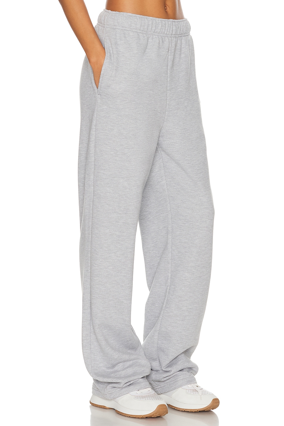 Shop Alo Yoga Accolade Straight Leg Sweatpant In Athletic Heather Grey