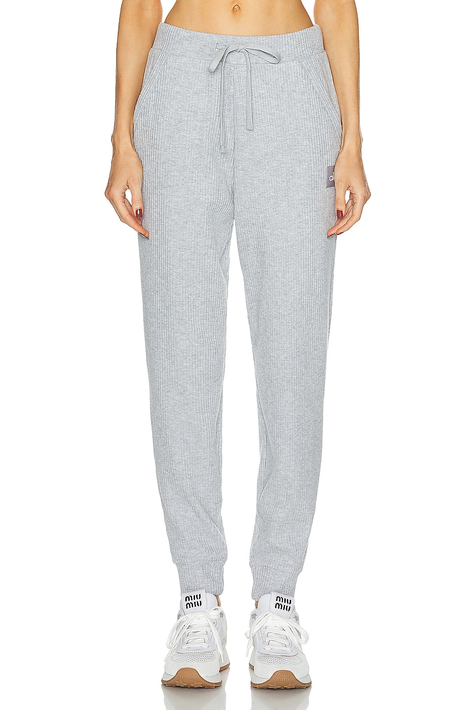 Image 1 of alo Muse Sweatpant in Athletic Heather Grey