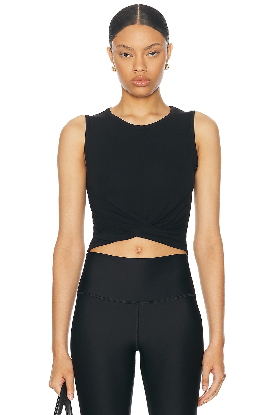 Shop Alo Yoga Cover Tank Top In Black