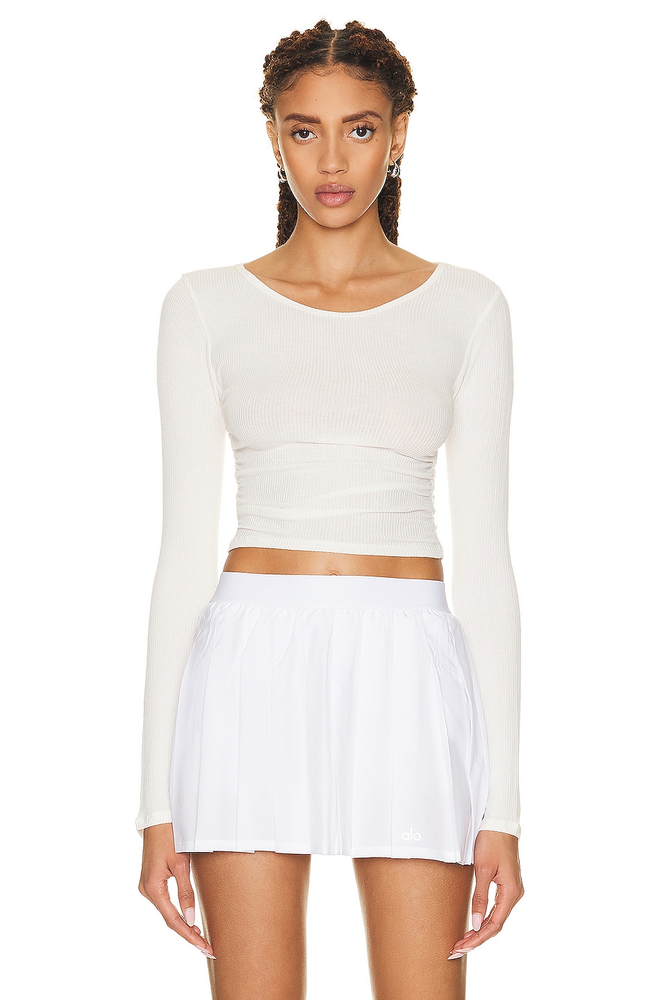 Image 1 of alo Gather Long Sleeve Top in Ivory