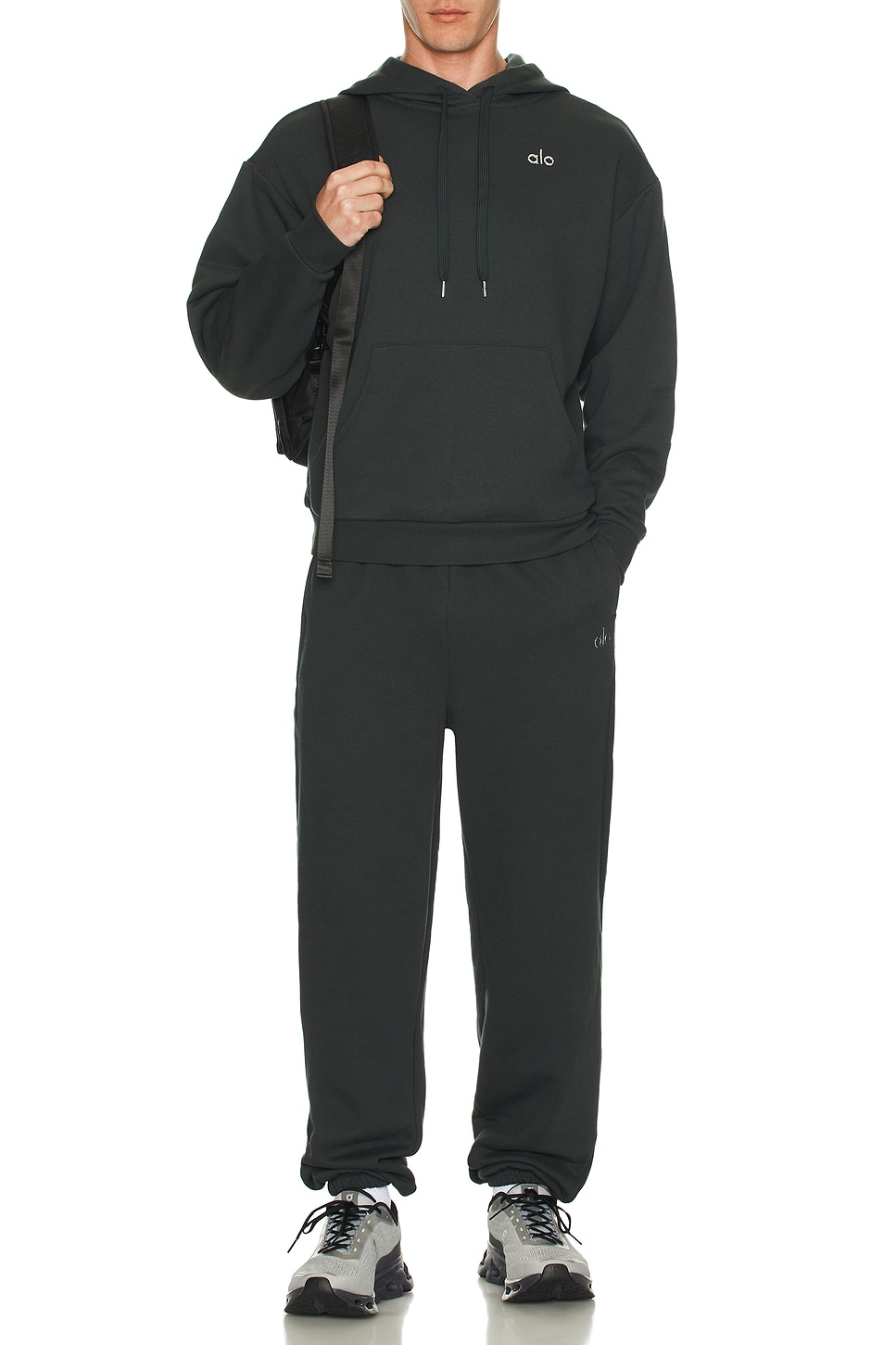 Image 1 of alo Accolade Sweatpant in Charcoal Green