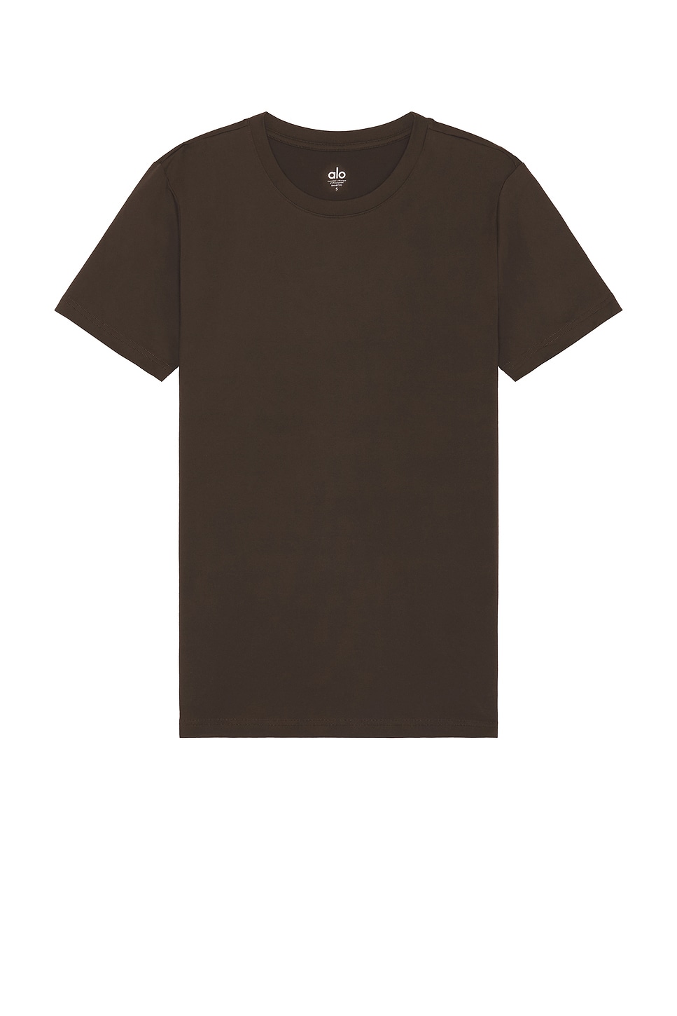 Image 1 of alo Conquer Reform Crewneck Short Sleeve in Espresso