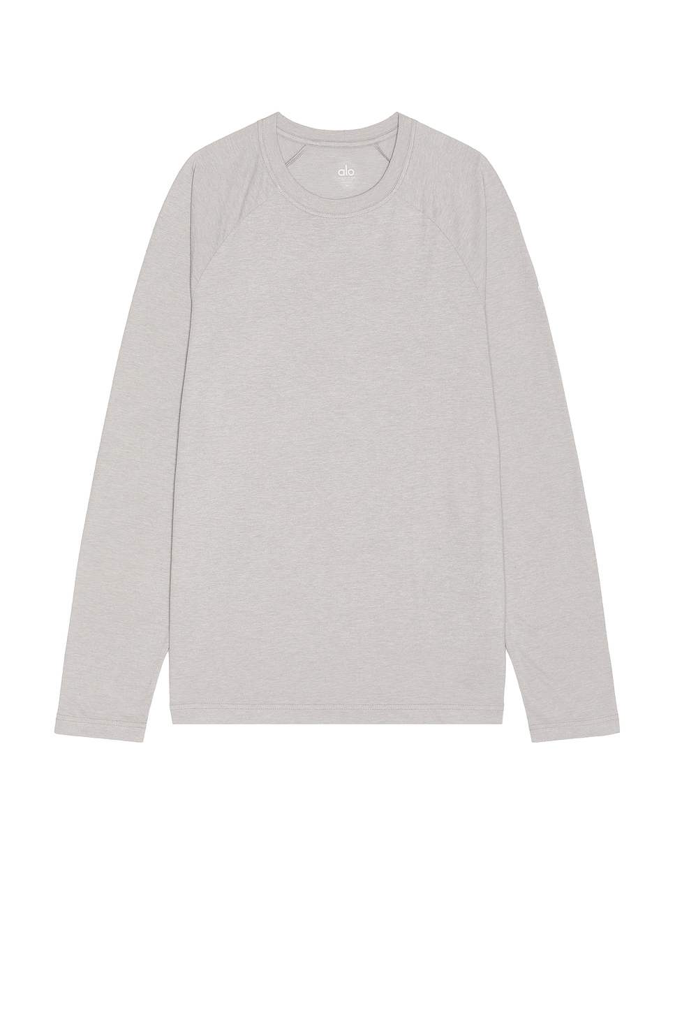 Alo Yoga The Triumph Long Sleeve T-shirt In Athletic Heather Grey