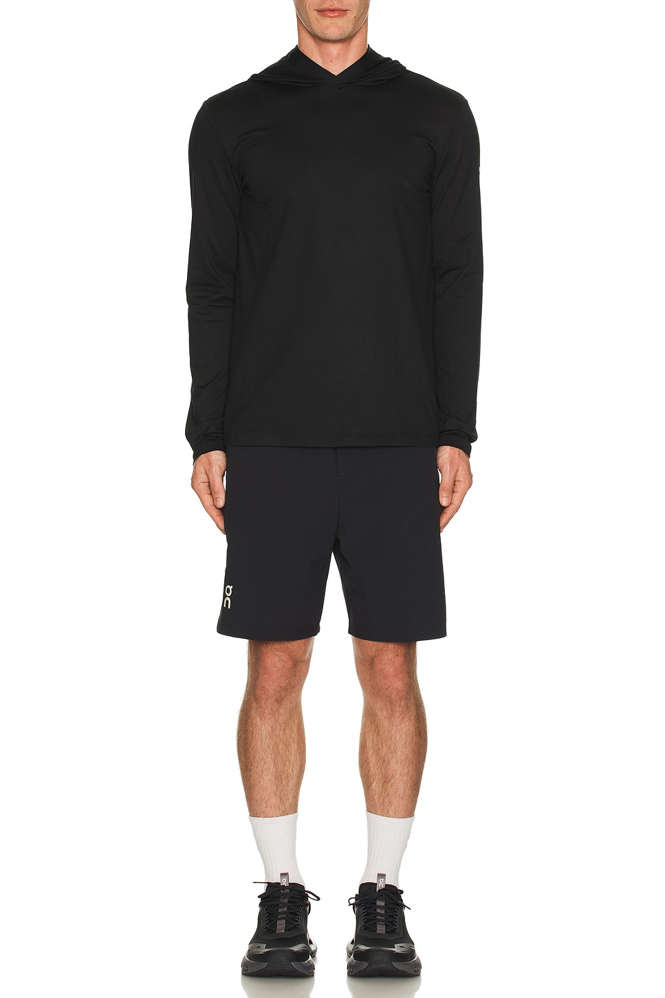 Image 1 of alo Conquer Reform Long Sleeve With Hood in Black