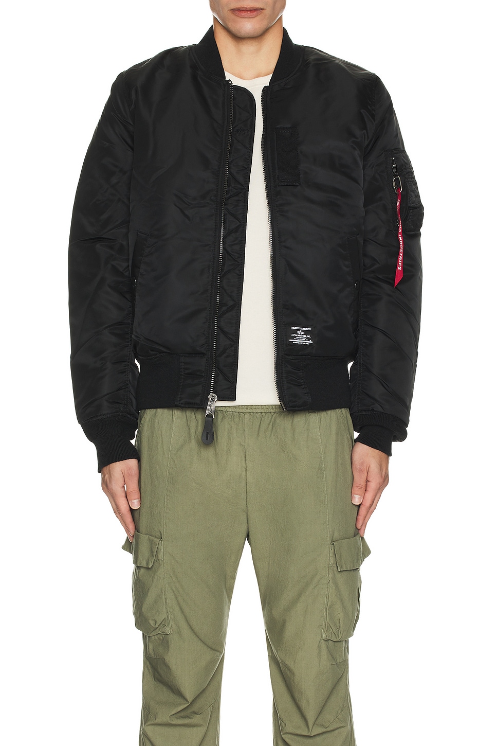 Image 1 of ALPHA INDUSTRIES MA-1 Mod Flight Jacket in Black