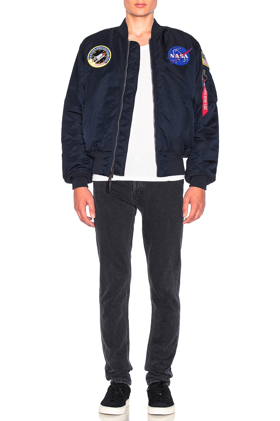 Image 1 of ALPHA INDUSTRIES NASA MA-1 Bomber in Replica Blue