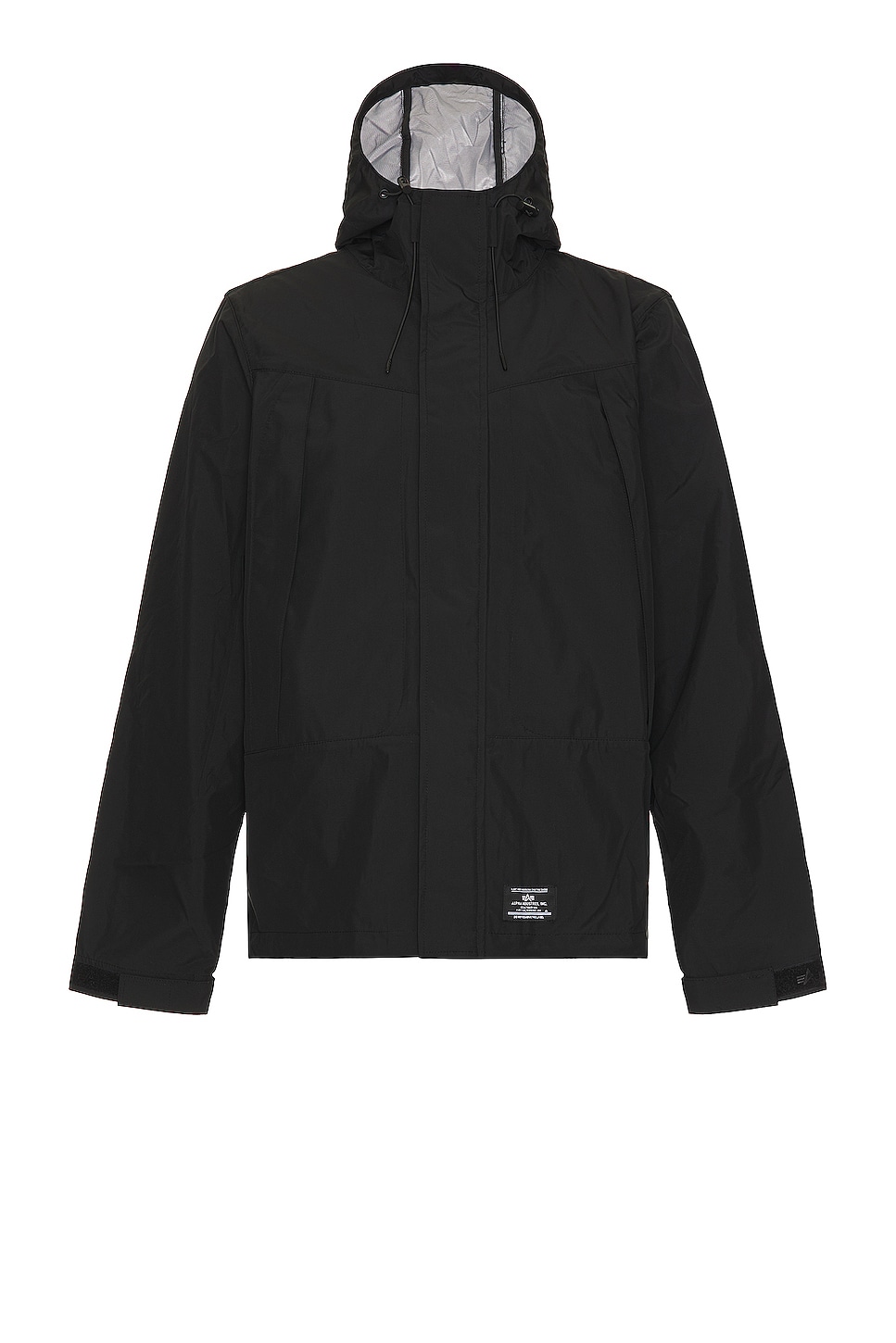 Image 1 of ALPHA INDUSTRIES Paracord Rain Shell Jacket in Black