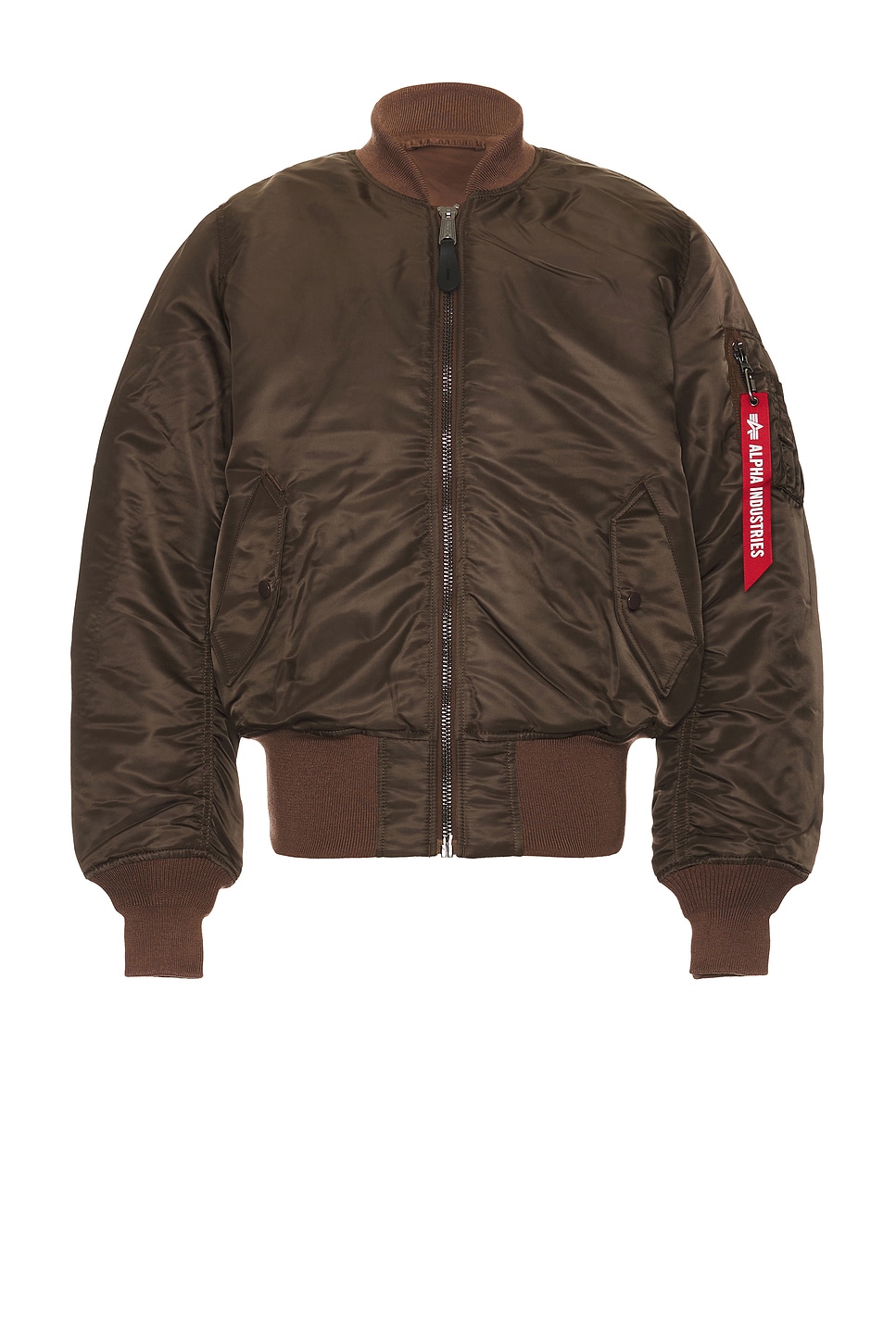 Shop Alpha Industries Ma-1 Flight Jacket In Chocolate