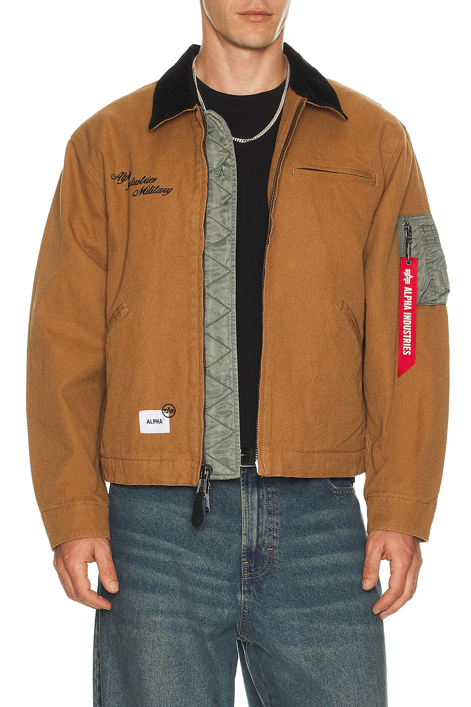 Image 1 of ALPHA INDUSTRIES Unfrm Detroit Jacket in Beige