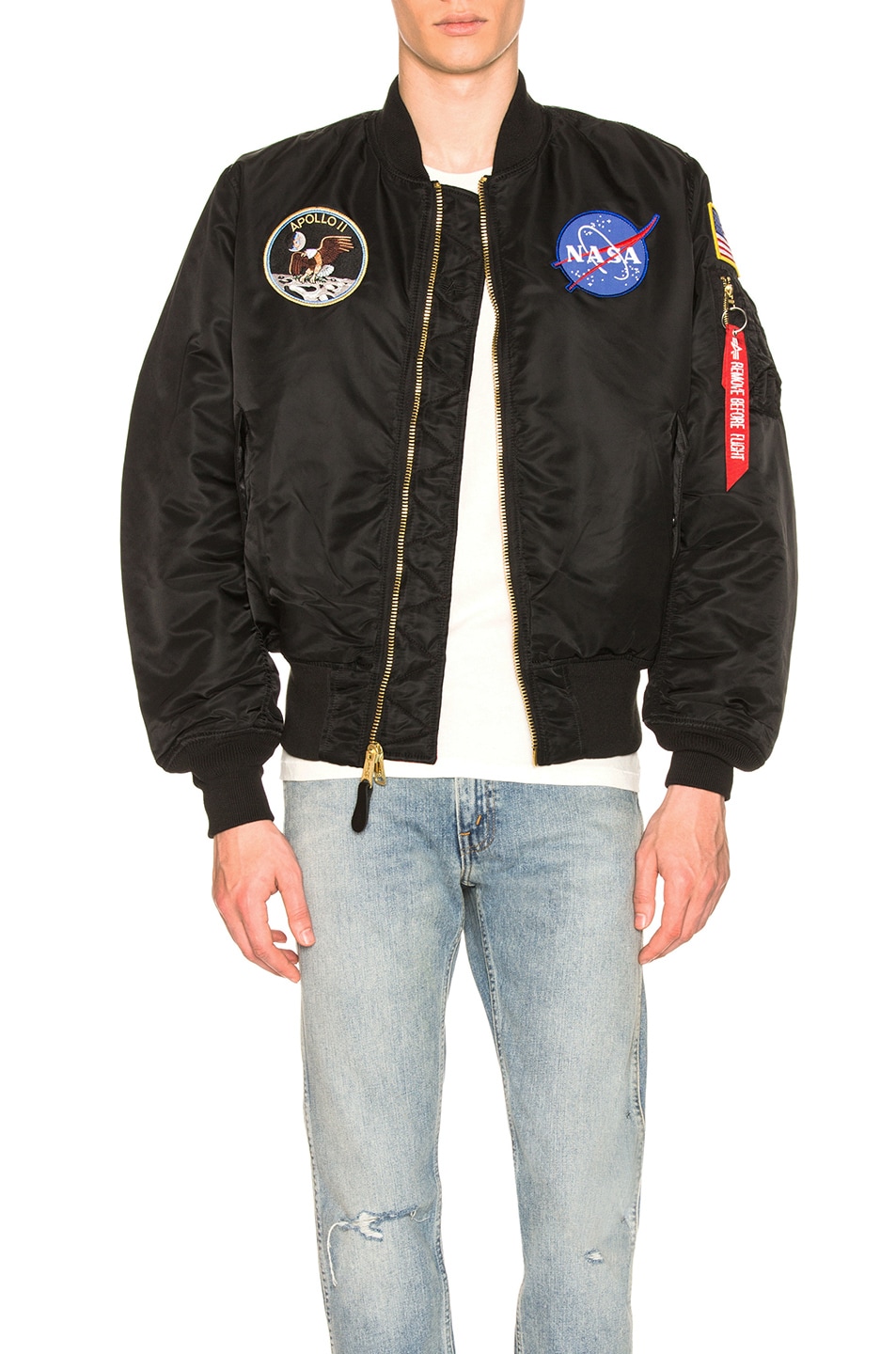 Image 1 of ALPHA INDUSTRIES Apollo MA-1 Bomber in Black