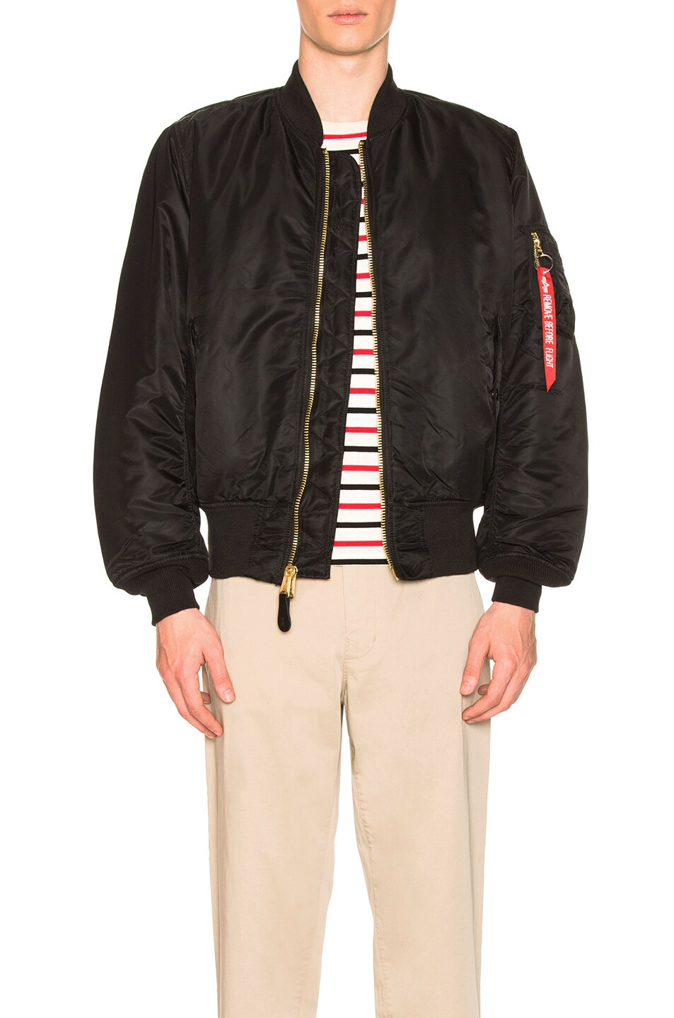 Image 1 of ALPHA INDUSTRIES MA-1 Blood Chit Bomber in Black