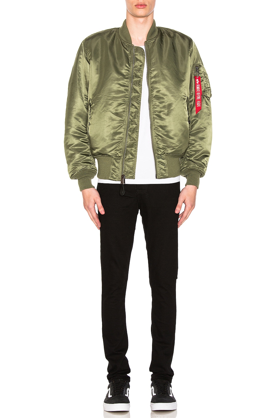 Image 1 of ALPHA INDUSTRIES MA-1 Blood Chit Bomber Jacket in Sage