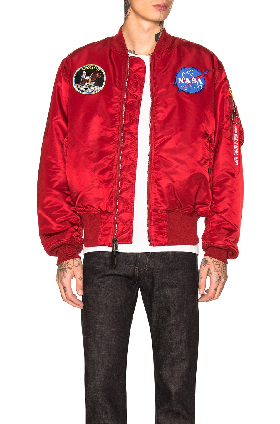 Image 1 of ALPHA INDUSTRIES MA-1 Apollo Jacket in Commander Red