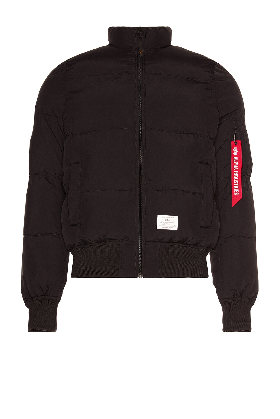 Image 1 of ALPHA INDUSTRIES MA-1 Quilted Flight Jacket in Black