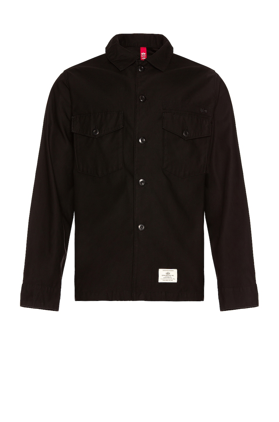 Image 1 of ALPHA INDUSTRIES Fatigue Shirt Jacket in Black