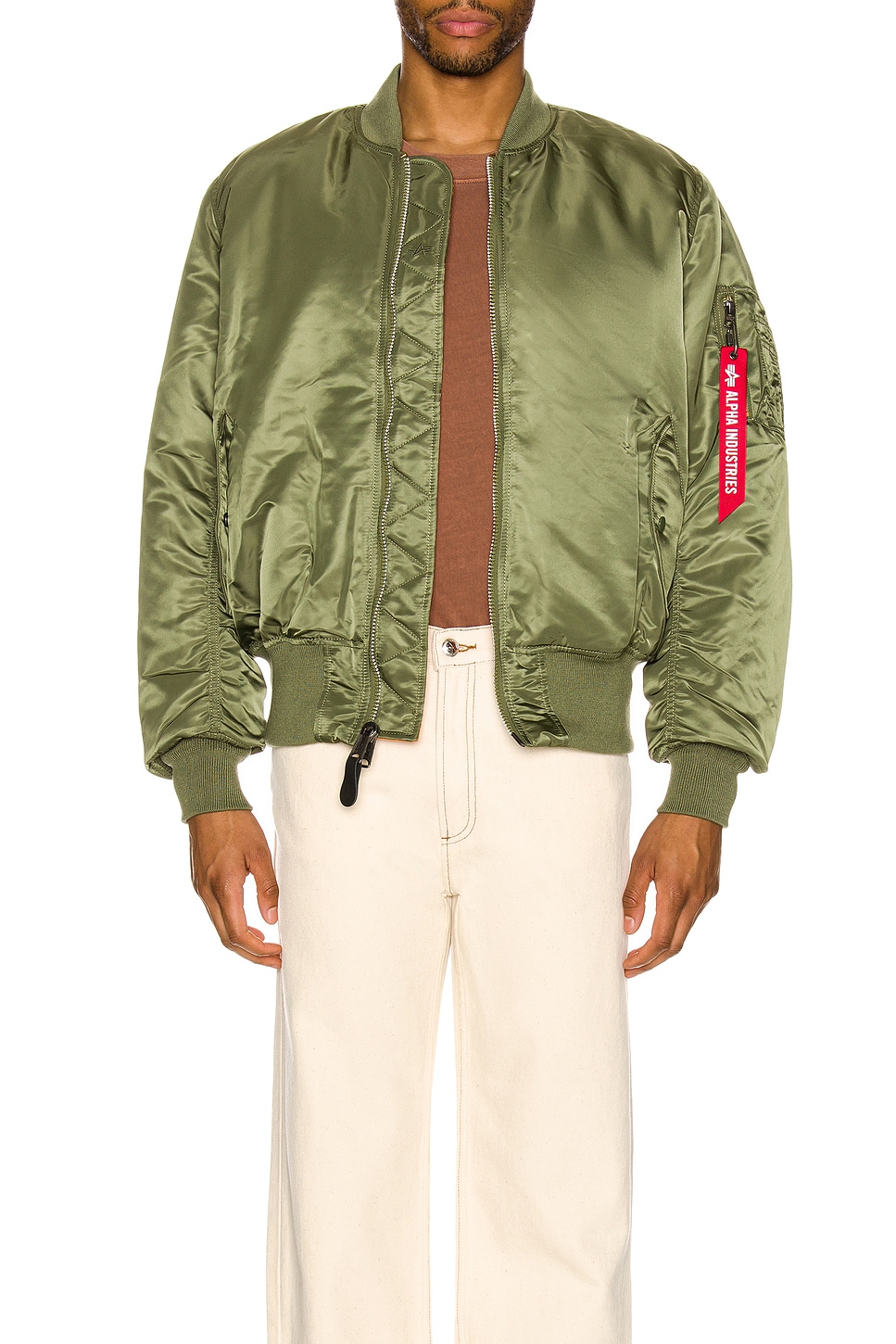 Image 1 of ALPHA INDUSTRIES MA-1 Bomber Jacket in Sage